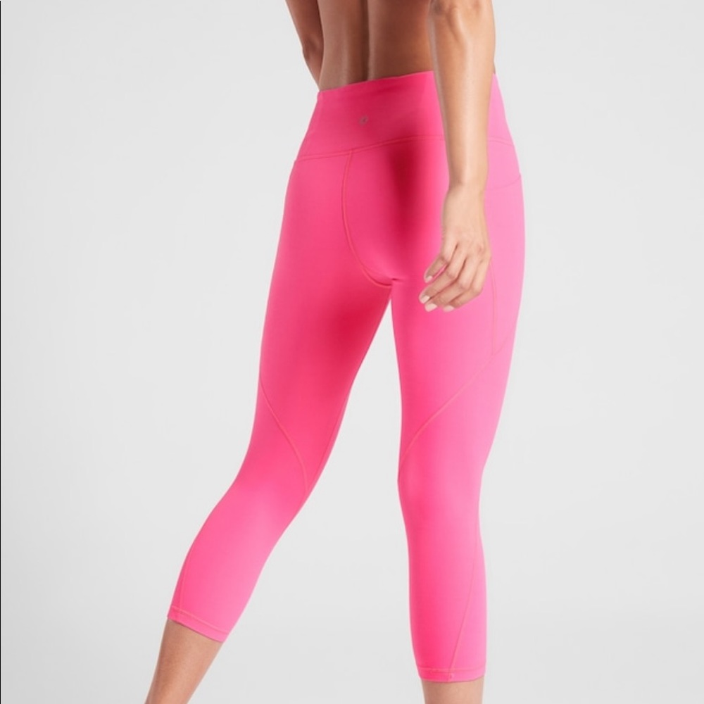 Athleta High Waisted Pink Crop Legging